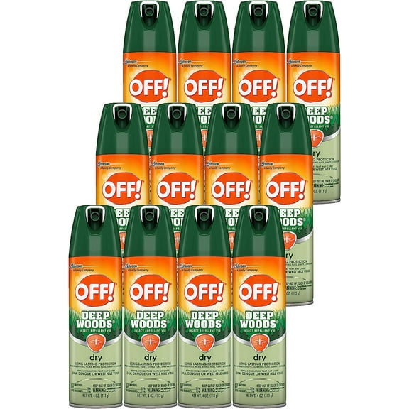 OFF! Deep Woods Insect & Mosquito Repellent VIII, Dry Touch Technology, Long Lasting Protection, 4 oz (Pack of 12)