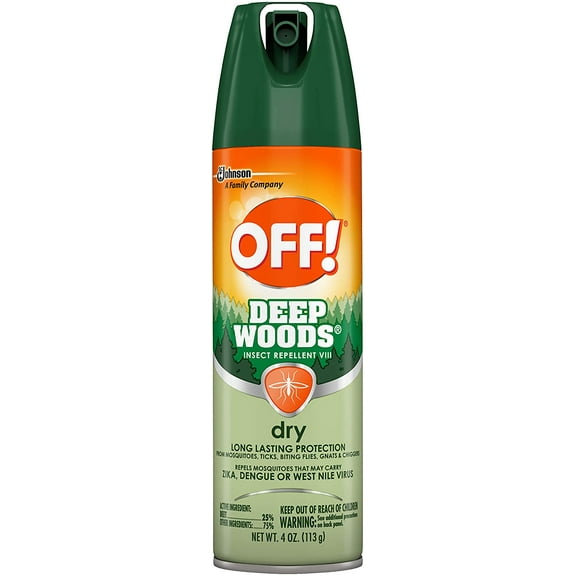 OFF! Deep Woods Insect & Mosquito Repellent VIII, DryTouch Technology, Long Lasting Protection 4 Ounce (Pack of 6)