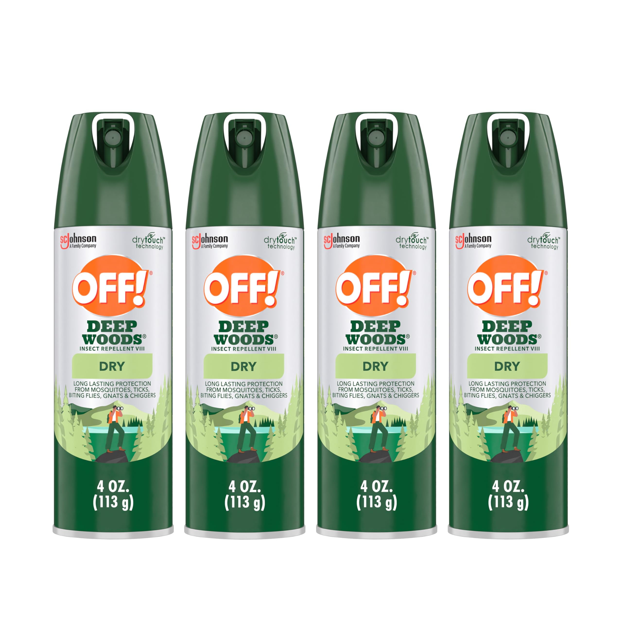 OFF! Deep Woods Insect Repellent Aerosol, Dry, NonGreasy Formula, Bug Spray with Long Lasting