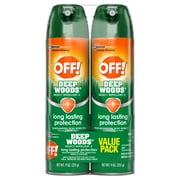 OFF! Deep Woods Inse Count Repellent V&nbsp;Mosquito &&nbsp;Bug Spray, Biting Inse Count Spray for Outdoor Use, 9 oz, 2 Count