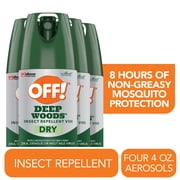 OFF! Deep Woods Insect Repellent VIII, Dry Bug Spray for Outdoor Activities, 4 oz, 4 Count