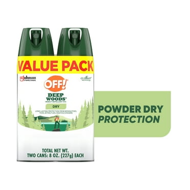 OFF! Deep Woods Inse Count Repellent VIII Dry, Mosquito Bug Spray, 8 fl oz, 2  Count
