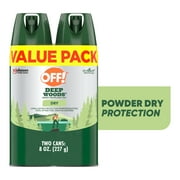 OFF! Deep Woods Long Lasting 25% Deet Inse Count Repellent VIII Aerosol Value Pack, 4 oz, 2 Count