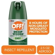 OFF! Deep Woods Long Lasting Protection 25% Deet Insect Repellent VIII Aerosol, 2.5 oz
