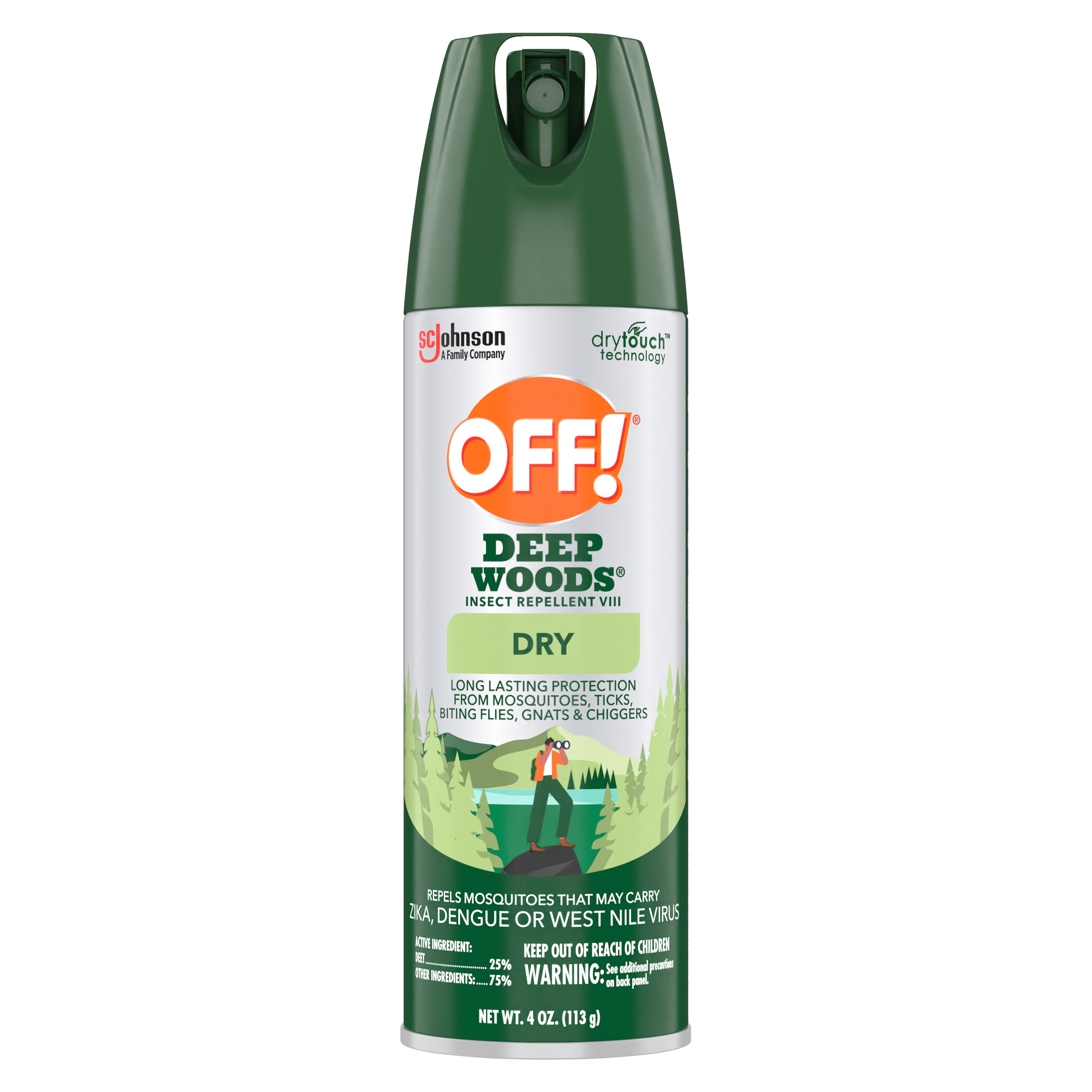 OFF! Deep Woods Mosquito Repellent VIII Dry, Mosquito Bug Spray, 4 oz - image 1 of 16