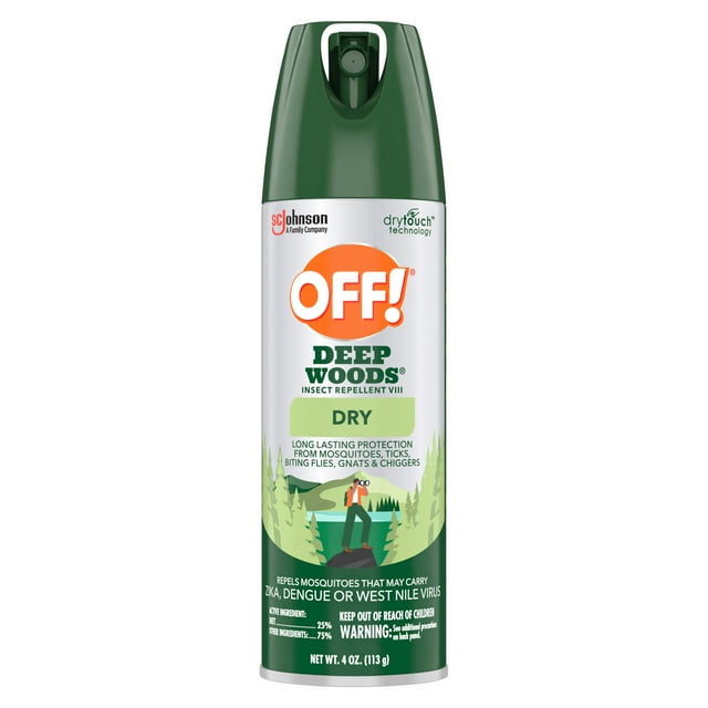 OFF! Deep Woods Mosquito Repellent VIII Dry, Mosquito Bug Spray, 4 oz