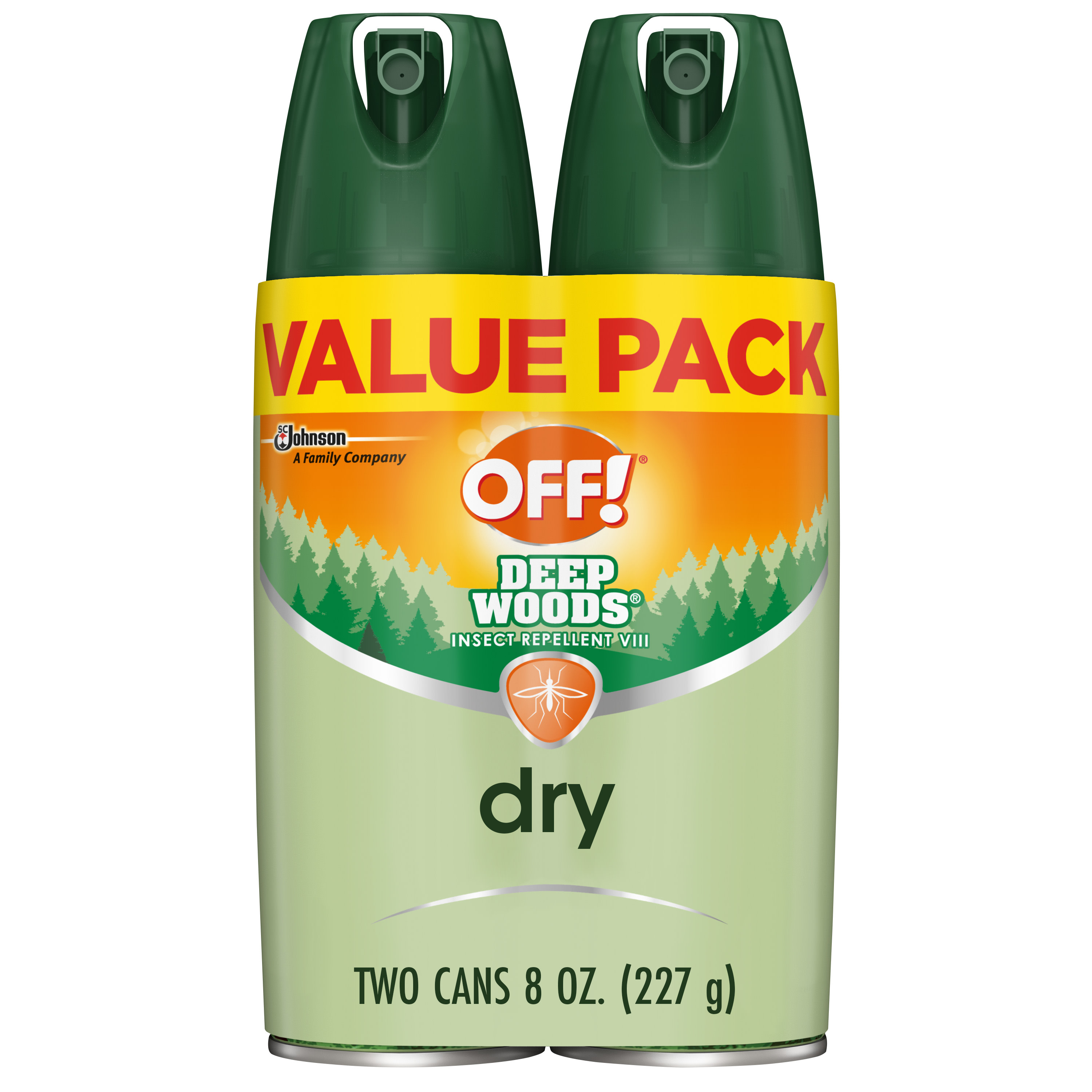 OFF! Deep Woods Non-Greasy Mosquito Repellent Dry Bug Spray with DEET, 4 oz, 2 Count - image 1 of 16