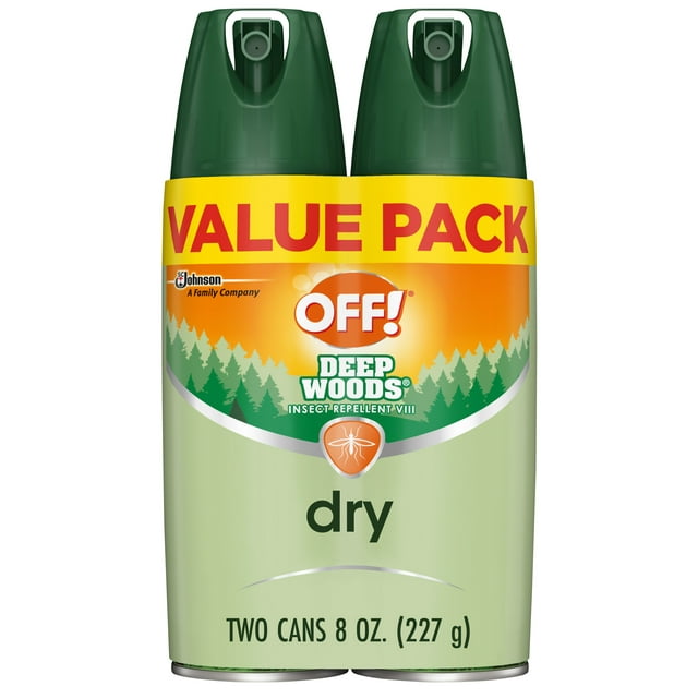 OFF! Deep Woods Non-Greasy Mosquito Repellent Dry Bug Spray with DEET, 4 oz, 2 Count