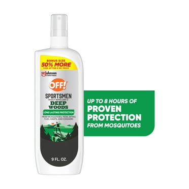 OFF! Deep Woods Sportsmen 25% Deet Insect Repellent II, Mosquito Bug Spray, Bonus Size, 9 oz