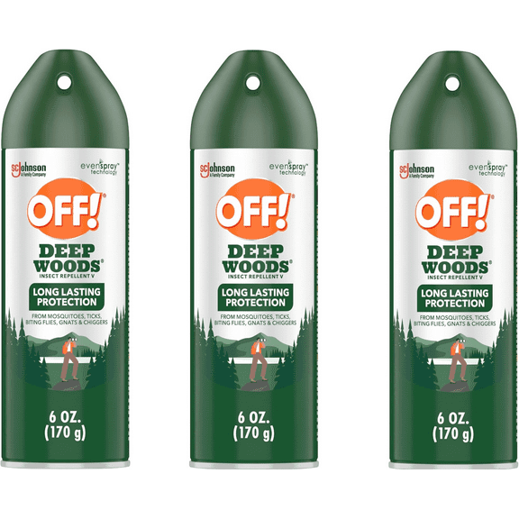 OFF! Deep Woods Sportsmen Insect Repellent 30% Deet Pack 3 6 Oz