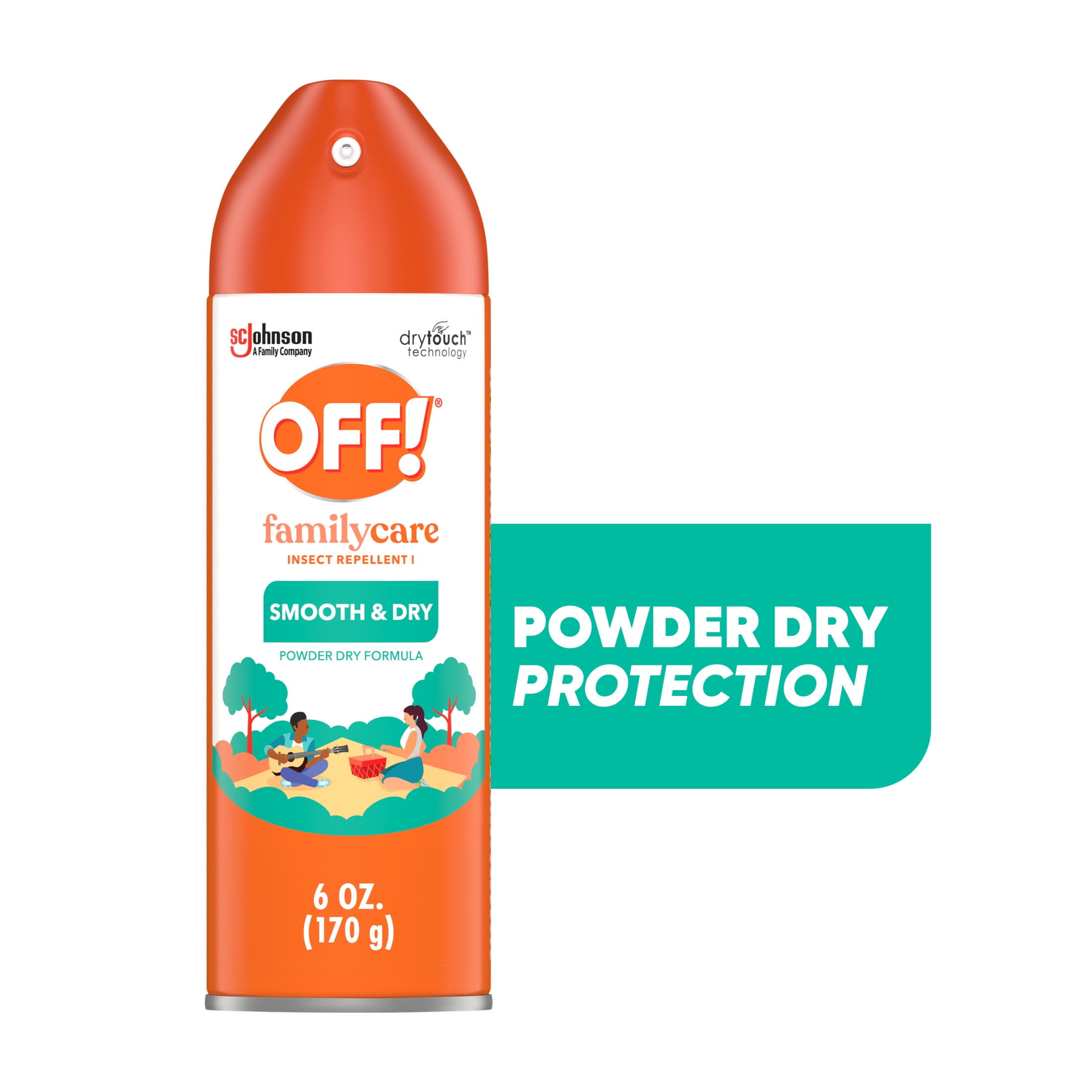 OFF! Family Care Backyard Smooth and Dry 15% Deet Insect Repellent I Aerosol, 6 oz