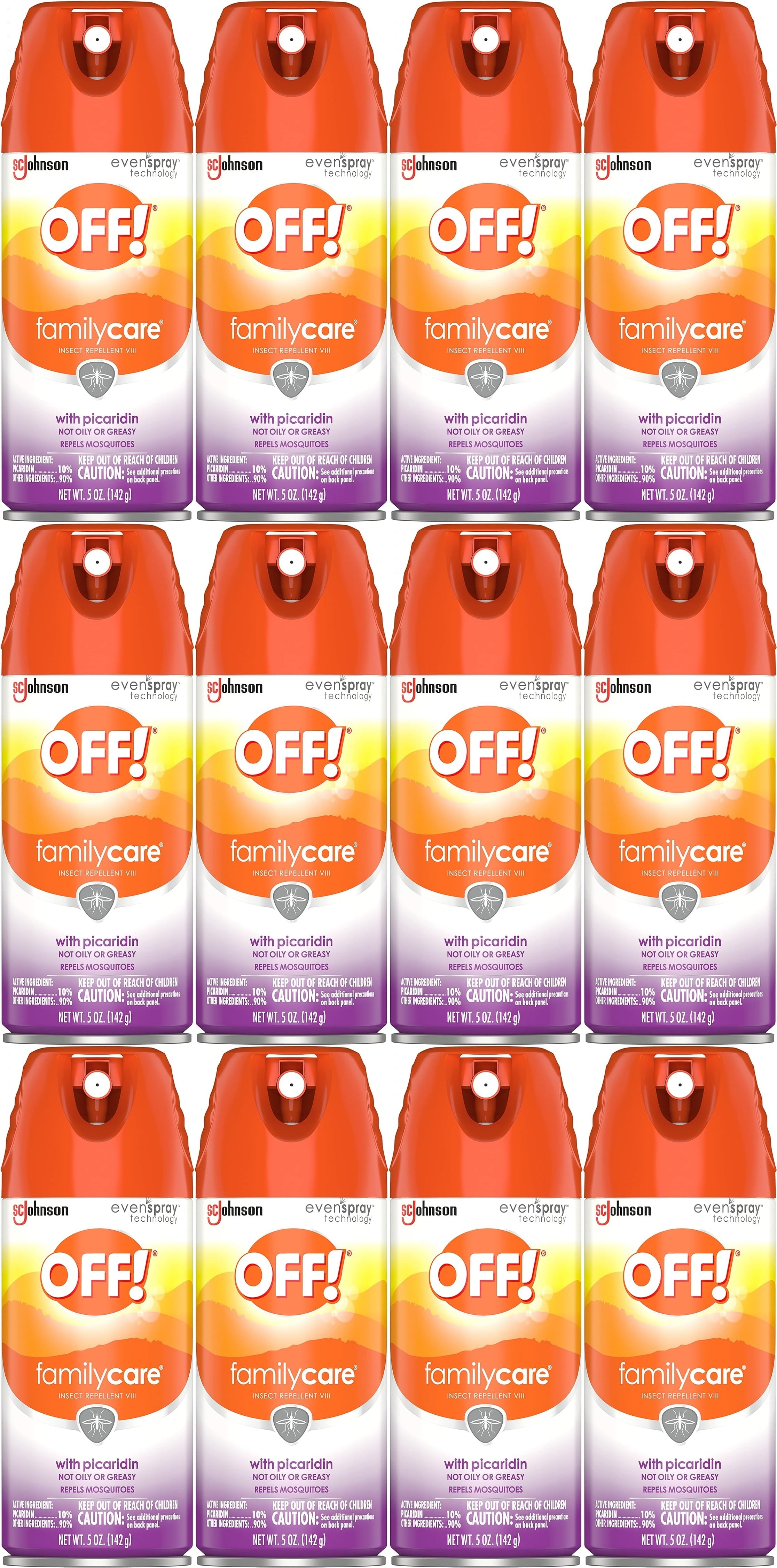 OFF! Family Care Bug Spray & Mosquito Repellent, with Picaridin, Long