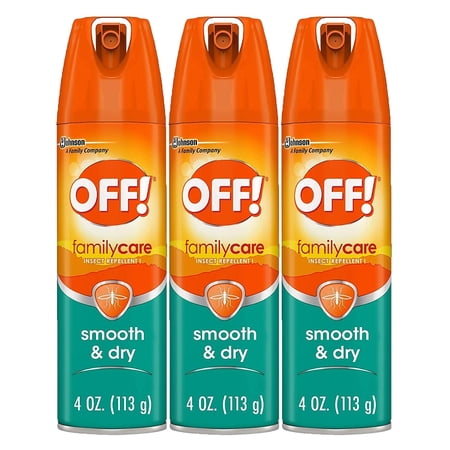 OFF! Family Care Smooth & Dry Insect Spray, 4 OZ. (3 Pack)