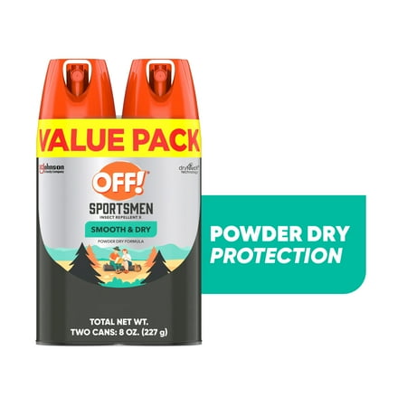 OFF! Family Care Smooth and Dry 15% Deet Insect Repellent I Aerosol Value Pack, 4 oz, 2 Count