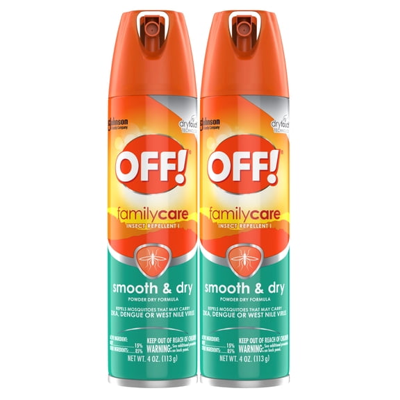 OFF! FamilyCare Insect Repellent I, Smooth & Dry, 8 oz, Twin Pack