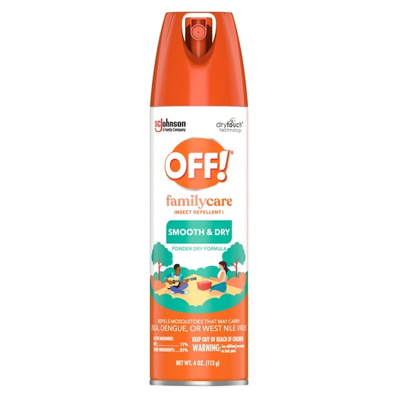 OFF! FamilyCare Insect Repellent I, Smooth & Dry Mosquito Bug Spray, 4 oz (1 ct)