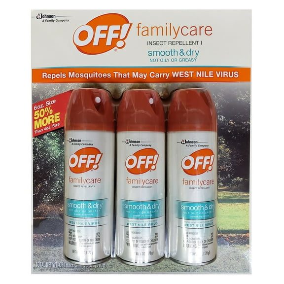 OFF! FamilyCare Insect Repellent I Smooth & Dry, 3 ct, 6 oz