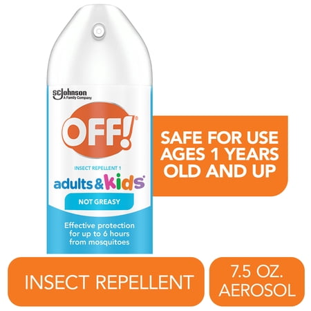 OFF! Insect Repellent Aerosol for Adults & Kids, Fragrance-Free Bug Spray for Everyday Protection from Mosquitoes, 7.5 oz