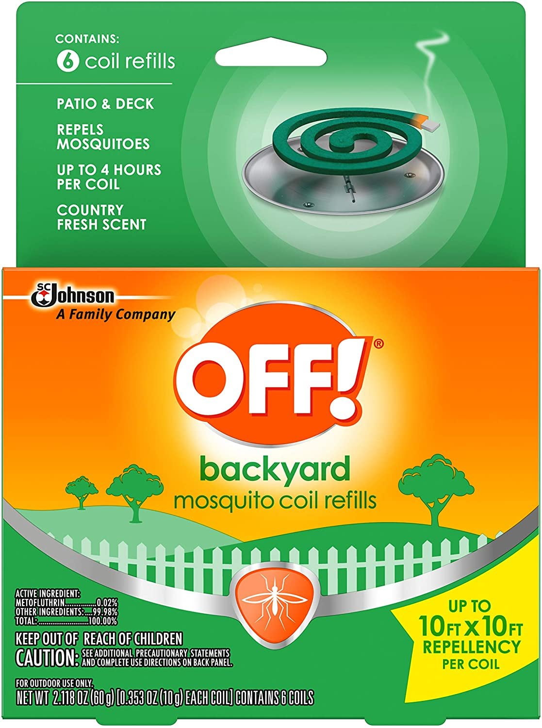 OFF! Mosquito Coil Refills, 6 CT Pack of 10