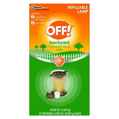 OFF! Mosquito Repellent Lamp I Refill, 2 Repellent Diffusers + 2 Mosquito Candles