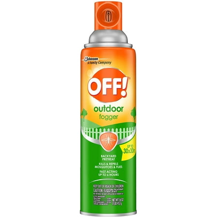 OFF! Outdoor Fogger Insecticide Spray - Outdoor Bug Control - Pack of 6, 16 oz