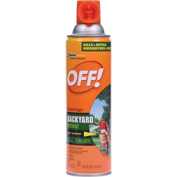 OFF! Outdoor Fogger Insecticide Spray - Outdoor Bug Control - Pack of 6, 16 oz