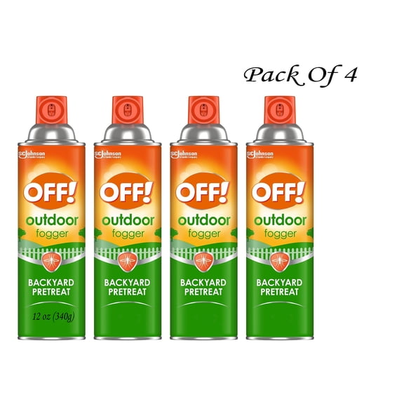 OFF! Outdoor Insect & Mosquito Repellent Fogger Backyard Pretreat, 12 Oz (4 Pack)