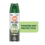 OFF! Sportsmen Deep Woods Dry Insect Repellent V, Non-Greasy Mosquito Bug Spray, 4 oz