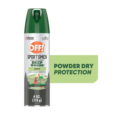 OFF! Sportsmen Deep Woods Dry Insect Repellent V, Non-Greasy Mosquito Bug Spray, 4 oz