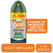 OFF! Sportsmen Deep Woods Insect Repellent 3, Sweat Resistant Mosquito & Bug Spray, 8 oz
