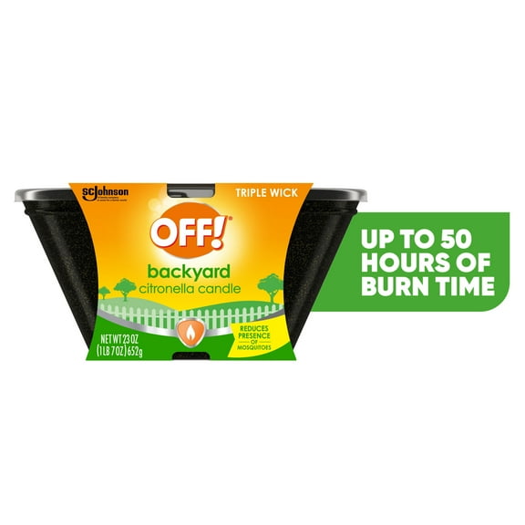 OFF! Backyard Outdoor Triple Wick Insect Fogger, Citronella, 23 oz, 2 Count