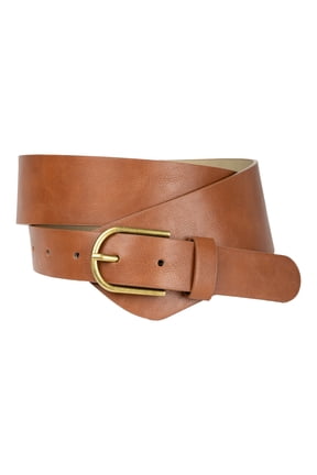 Women's & Women's Plus Off Waist Belt, Cognac