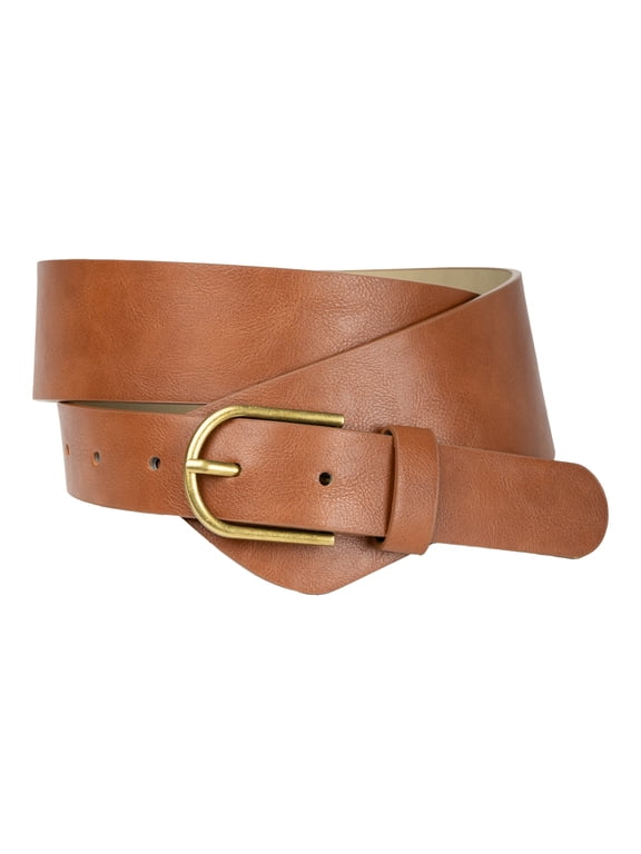 Women's Plus Off-Waist Belt, Cognac