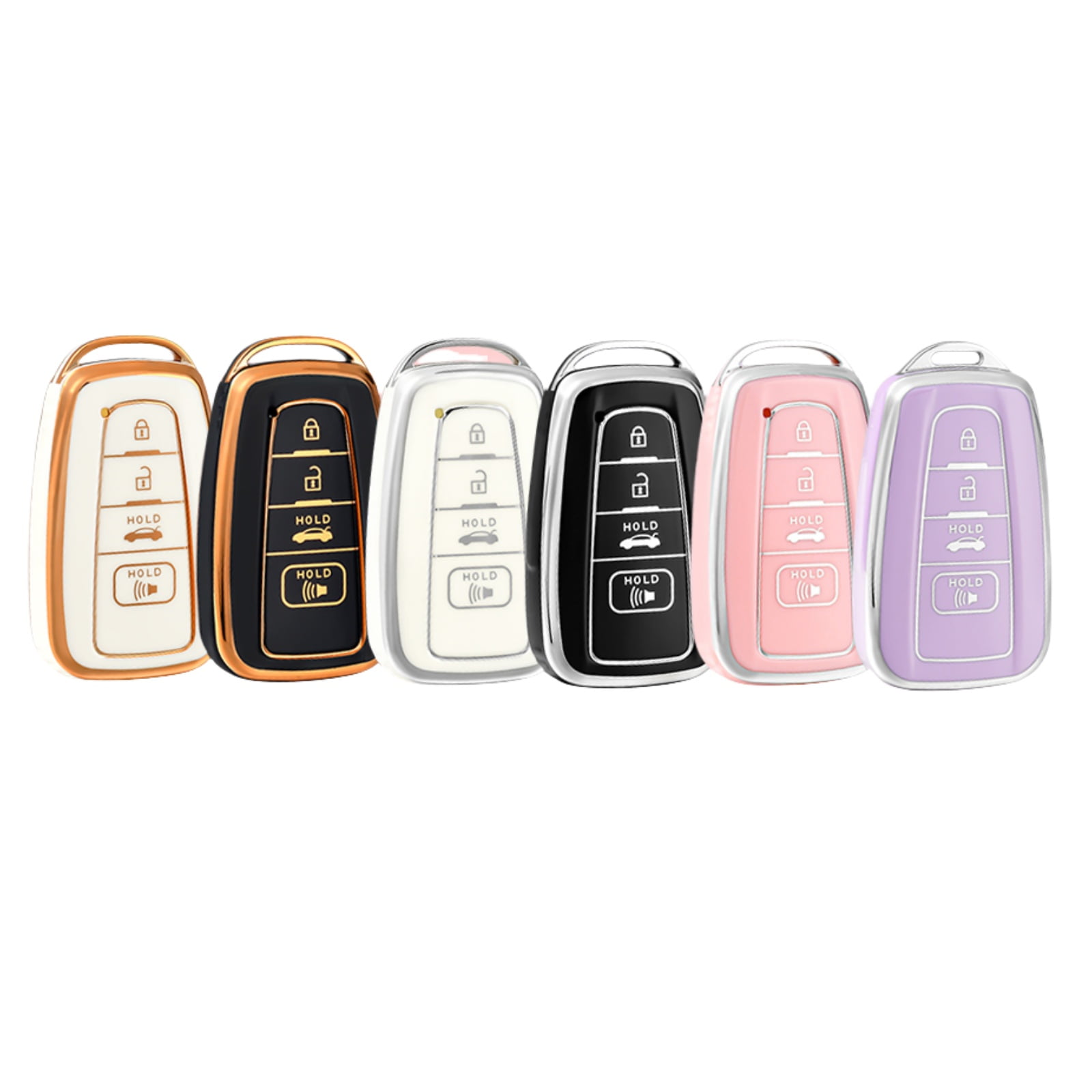OFFCURVE 6-Piece Premium Soft TPU Car Key Case for Toyota RAV4 Camry ...