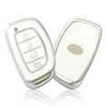 thumbnail image 1 of OFFCURVE Car Key Fob Cover for Hyundai, TPU Key Fob Case Holder for Hyundai Elantra Tucson Sonata Elantra GT Ioniq 4 Buttons Smart Key Protector, White, 1 of 6