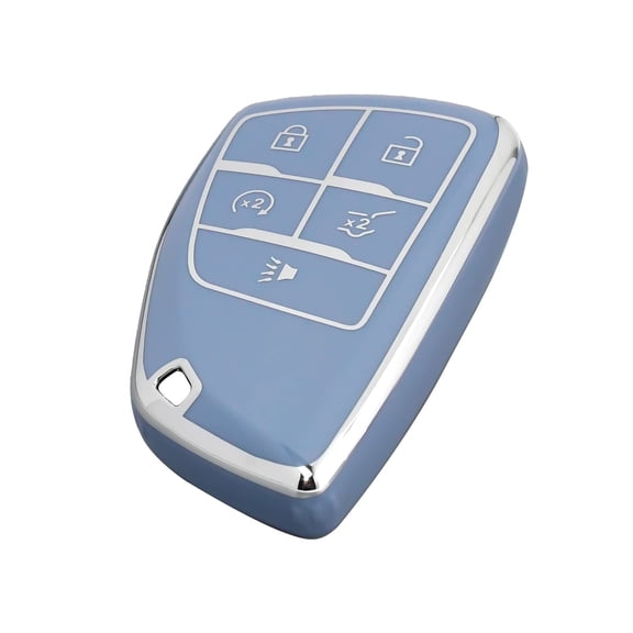 OFFCURVE for Chevy GMC Key Fob Cover, for 2022 2023 2024 Chevrolet Silverado 1500 GMC Sierra 1500 2500HD 3500HD Buick Envision, Soft TPU Key Shell Case Remote Smart Key Holder(5 Buttons)