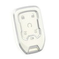 thumbnail image 1 of OFFCURVE for Chevy Key Fob Cover Soft TPU Full Protection Key Shell Key Case Compatible with 2017-2021 Chevrolet Silverado Suburban Tahoe GMC Acadia Sierra Terrain Yukon (White Silver, 6 Button), 1 of 8