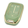 thumbnail image 1 of OFFCURVE Compatible GMC Key Fob Covers GMC Sierra 1500 2500HD 3500HD Car Accessories Smart Key Protector, green with Gold Bezel(1PC), 1 of 5