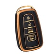 thumbnail image 1 of OFFCURVE Compatible with Toyota key fob cover,case with keychain,Soft TPU 360 Degree Protection Key Case for Camry RAV4 Highlander Avalon C-HR Prius Corolla GT86 Smart Key,Black,Black Gold, 1 of 7