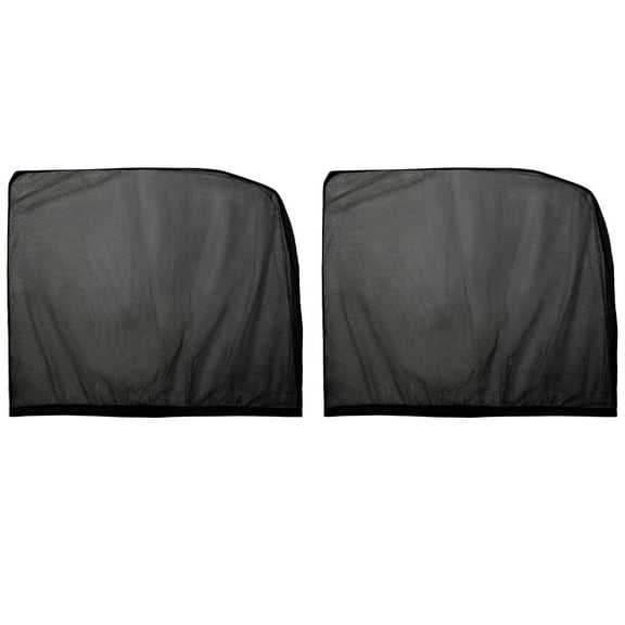 OFFCURVE Foldable Automotive Window Shades, Polyester Black, 25.59" x 24.01 Inches, 2 Count