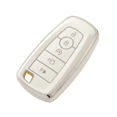 thumbnail image 1 of OFFCURVE Ford Remote Key Cover, Premium TPU Key Box Full Protector Compatible with Ford Fusion Explorer Escape F150 F250 F350 F450 F550 Expedition 5 Button Smart Key,White Sliver(1PC), 1 of 5