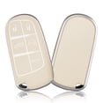 thumbnail image 1 of OFFCURVE for Jeep Dodge Key Fob Cover, Soft TPU Protection Key Cover Case Compatible with Jeep Grand Cherokee Renegade Chrysler 200 300 Dodge Journey Fiat Durango Challenger ,Star Beige, 1 of 6