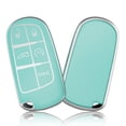 thumbnail image 1 of OFFCURVE Soft TPU Key Fob Cover for Jeep, Dodge, Chrysler Vehicles, 1 Pack, Star Cyan, 1 of 6