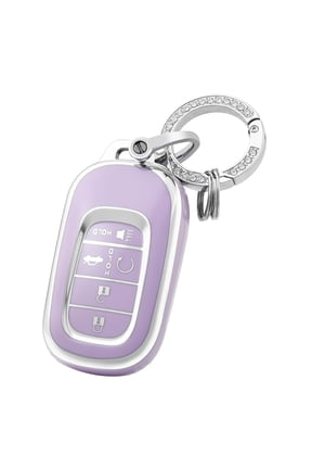 Key Fob Cover with Keychain for Honda, Car Key Case Compatible with 2022 2023 Honda Civic Accord HR-V CR-V Pilot Sport SI EX EX-L Touring 5 Buttons Smart Key Protector Car Accessories