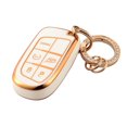 thumbnail image 1 of OFFCURVE Key Fob Cover with Keychain for Jeep Dodge, Soft TPU Protection Key Cover Case for Jeep Grand Cherokee Renegade Chrysler 200 300 Dodge Journey Fiat Durango Challenger Smart Key Holder, White, 1 of 6