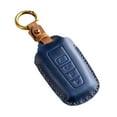 thumbnail image 1 of OFFCURVE Key Fob Cover Leather Car Key Cover 3/4 Buttons, Key Fob Protector Car Key Case Compatible with Toyota Camry Corolla Highlander RAV4 Avalon Prius C-HR GT86 4Runner Tundra Prado Tacoma (Blue), 1 of 8