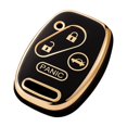 thumbnail image 1 of OFFCURVE KeyGuardz Keyless Remote Car Key Fob Outer Shell Cover Soft TPU Case for Honda Civic CR-V CR-Z Fit Insight Odyssey Pilot Ridgeline,Black Gold, 1 of 6