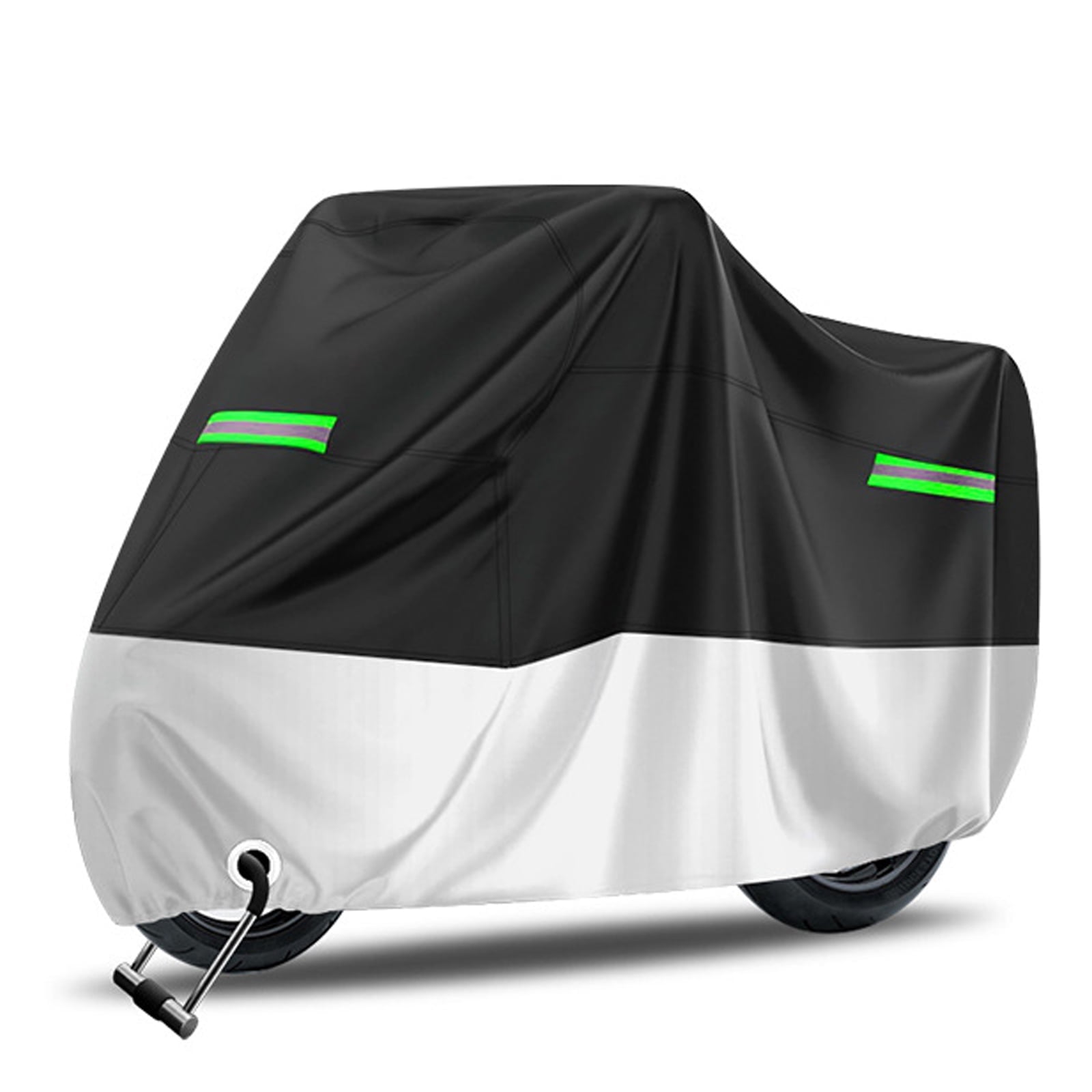 OFFCURVE Motorcycle Cover All Season XL,Waterproof Outdoor UV Protection with Lock-Holes,1 Piece