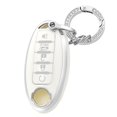 thumbnail image 1 of OFFCURVE for Nissan Key Fob Cover with Keychain Car Key Fob Case Shell Fit for Nissan Altima Maxima Rogue Armada Pathfinder Smart Key Car Accessories Protector, Silver White, 1 of 6