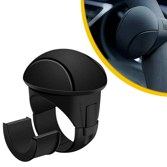 OFFCURVE Vehicle Power Handle Car Steering Wheel Knob Spinners Car Steering Wheel Booster Ball - Enhanced Stability & Power Saving,Durable Suicide Knob for Car, SUV, Trucks, Black